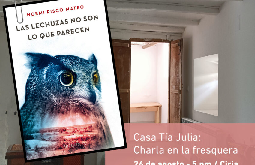 Portada del libro "Las lechuzas no son lo que parecen" sobre una fotografía de la fresquera.